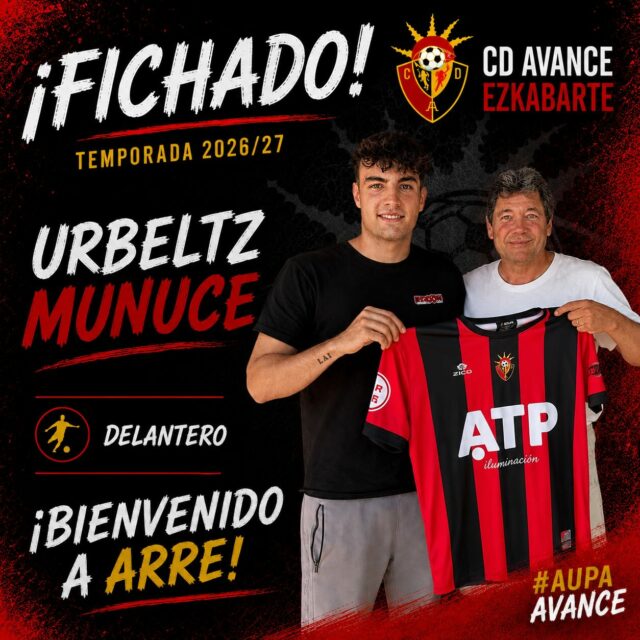 π¬ FICHAJE π¬
Urbeltz Munuce se incorpora al CD Avance Ezkabarte para la Temporada 2026/2027. Delantero de garantΓas y con calidad, goles para Igeldea.
Bienvenido Urbeltz!! Ongi etorri!!
πΌπͺπ₯π πΌπ«ππ£ππ!! π΄β«οΈ