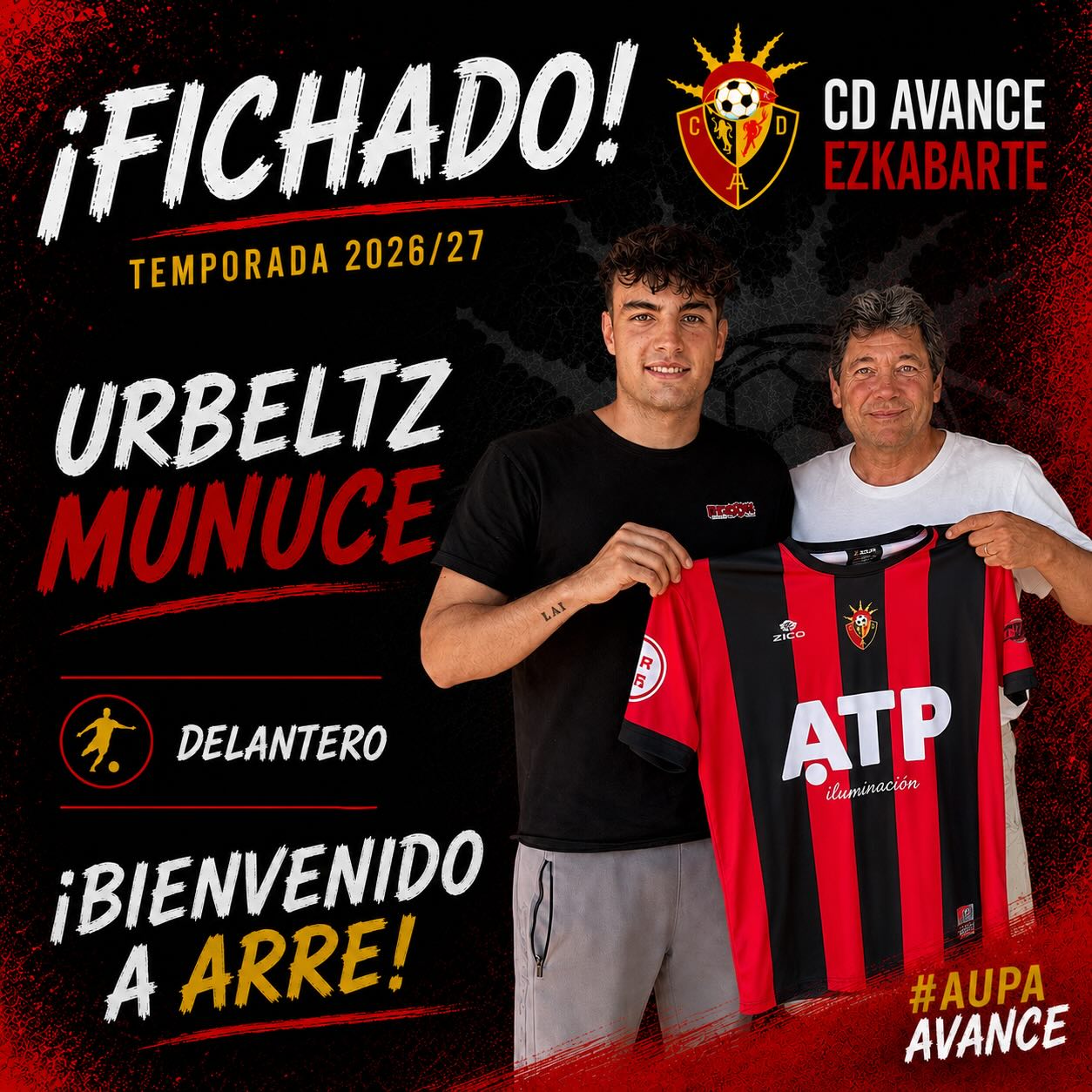 π¬ FICHAJE π¬
Urbeltz Munuce se incorpora al CD Avance Ezkabarte para la Temporada 2026/2027. Delantero de garantΓas y con calidad, goles para Igeldea.
Bienvenido Urbeltz!! Ongi etorri!!
πΌπͺπ₯π πΌπ«ππ£ππ!! π΄β«οΈ