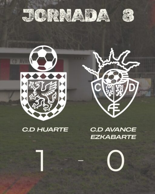 Derrota por la mínima (1-0) en nuestra visita a Huarte. Partido gris en el que tuvimos ocasiones, pero nos faltó acierto de cara a puerta. ⚽️

Toca hacer autocrítica, corregir errores y seguir trabajando para volver más fuertes. 💪

¡Cabeza arriba, equipo! ¡Seguimos! 🔥

————————————————————————

Porrot estua (1-0) @cd.huarte -ren aurkako neurketan. Partida grisa jokatu dugu, eta gol aukerak izan ditugun arren, ate aurrean eraginkortasuna falta izan zaigu. ⚽️

Autokritika egin, akatsetatik ikasi eta lanean gogor jarraitzeko garaia da, indartsuago itzultzeko. 💪

Burua gora, talde! Aurrera beti! 🔥

#aupaavance
